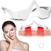 Under-Eye Light Therapy Device, Beauty Device with Eye Massage for Relieve Eye Bags, Eye Fatigue, Dark Circles, with Gel and Glasses Strap