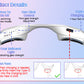 Under-Eye Light Therapy Device, Beauty Device with Eye Massage for Relieve Eye Bags, Eye Fatigue, Dark Circles, with Gel and Glasses Strap