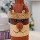Christmas Santa Knitted Wine Bottle Case
