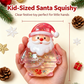 Maltose Santa Claus Squishy Toy Transparent Glitter Filled Stress Relief Squeeze Fidget Toy Christmas Gift