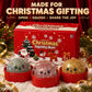 Christmas Deer TPR Squeeze Toy Transparent Glitter Bead Cute Reindeer Fidget Squishy Toy 12Pcs Display Box
